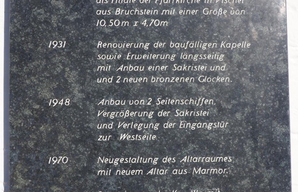 Info Tafel St. Antonius Kapelle Berg