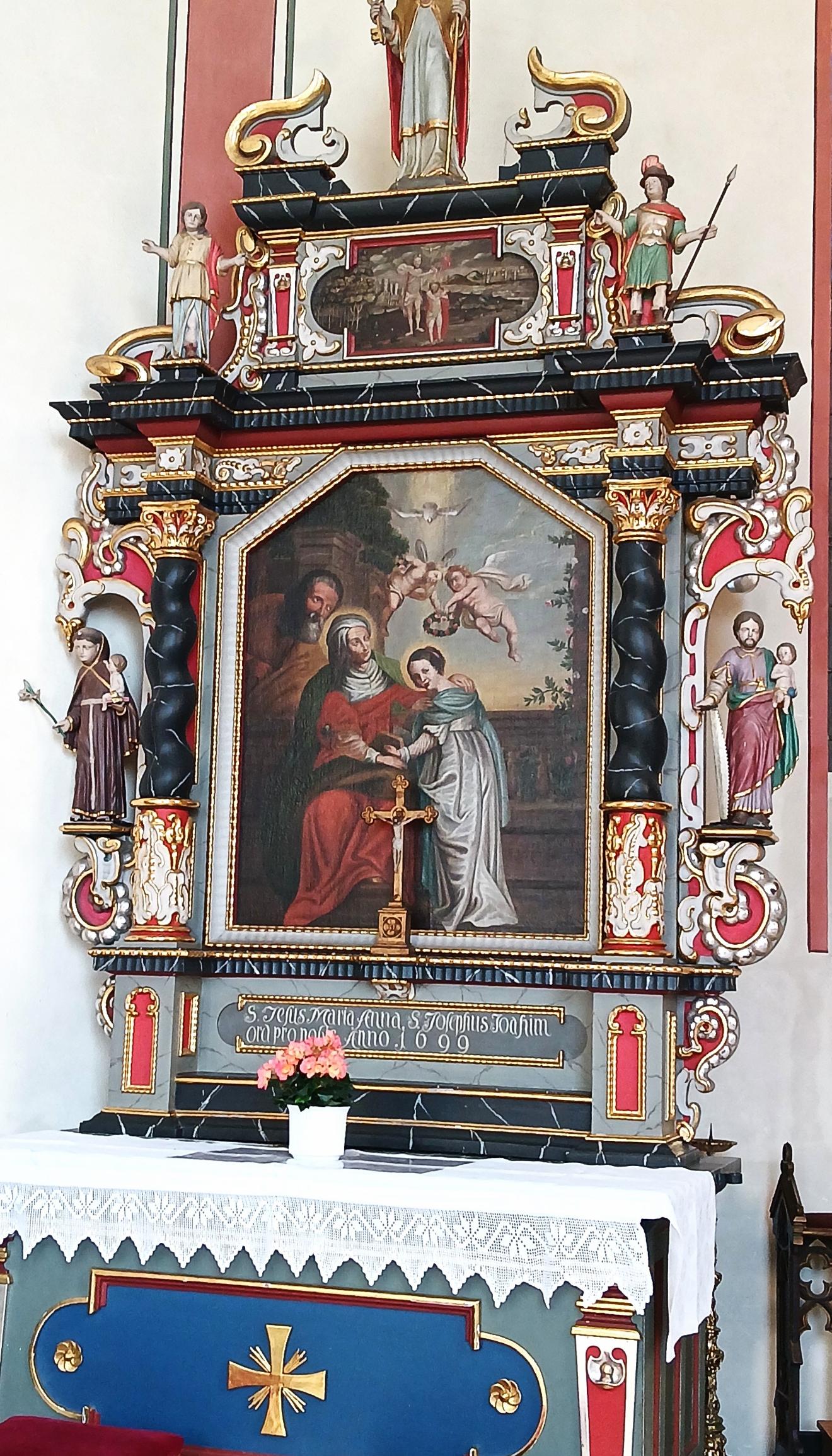linker Seitenaltar Hl. Anna aus Weidenbach